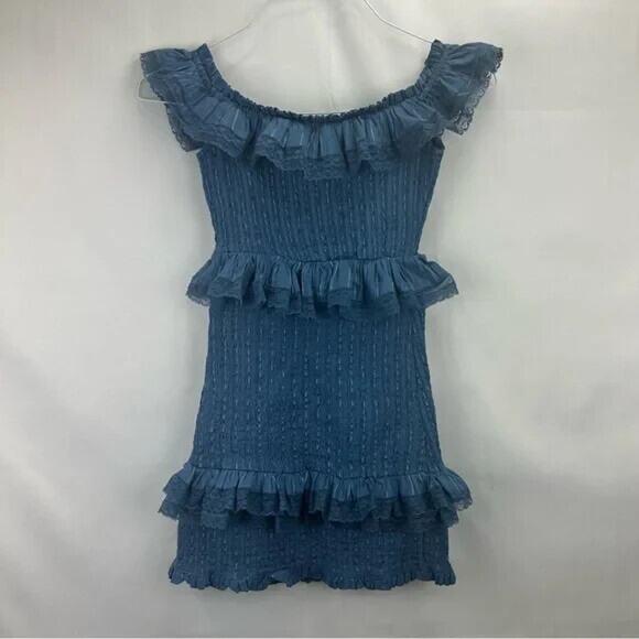 Tularosa Teri Off-The-Shoulder Ruffle Mini Dress Women’s Size XS - Picture 1 of 6